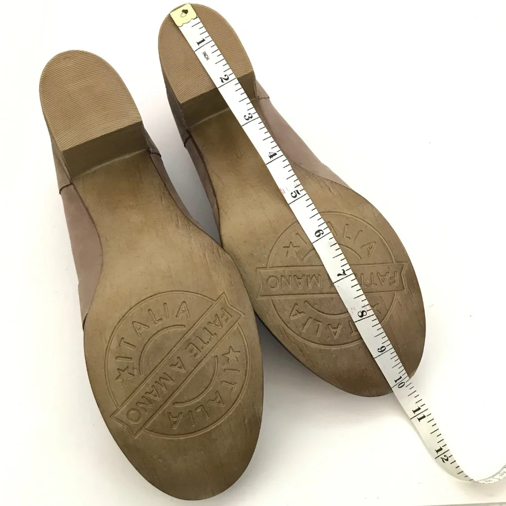 ZAPATO Leather Pump Loafer Tan Women’s Size 9.5 EU 40